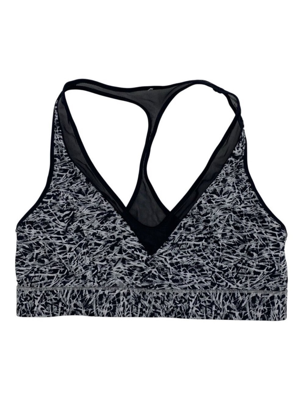 Lululemon Race With Me Size Small Mini Ripple White Seal Grey Black Bra NO TAG